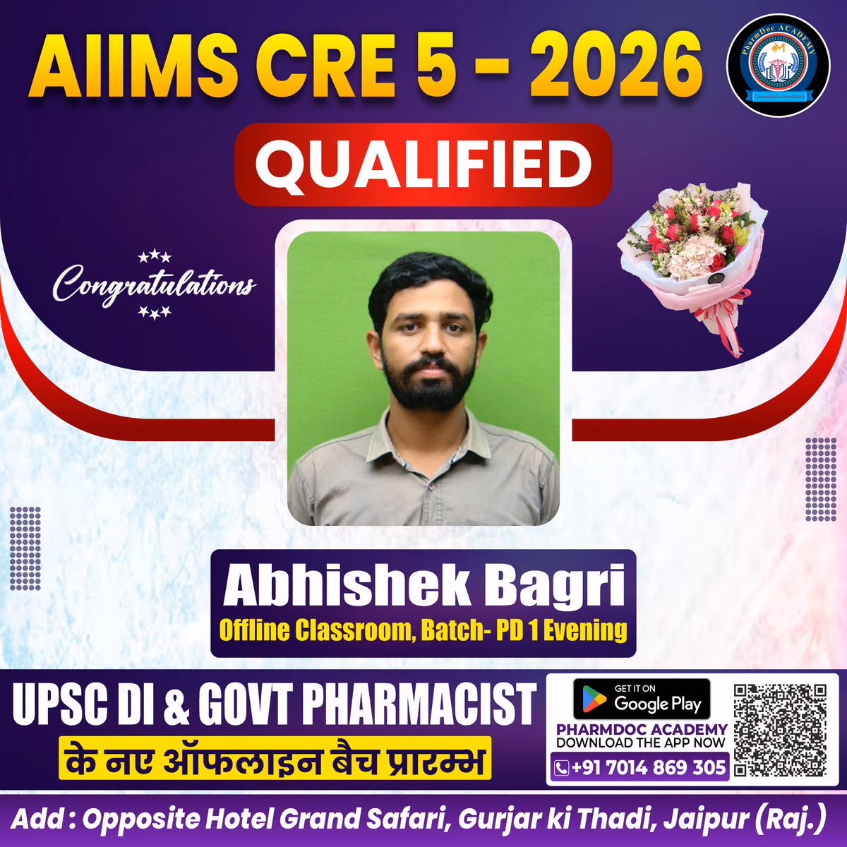 PharmDoc Academy AIIMS CRE 5 Qualified 